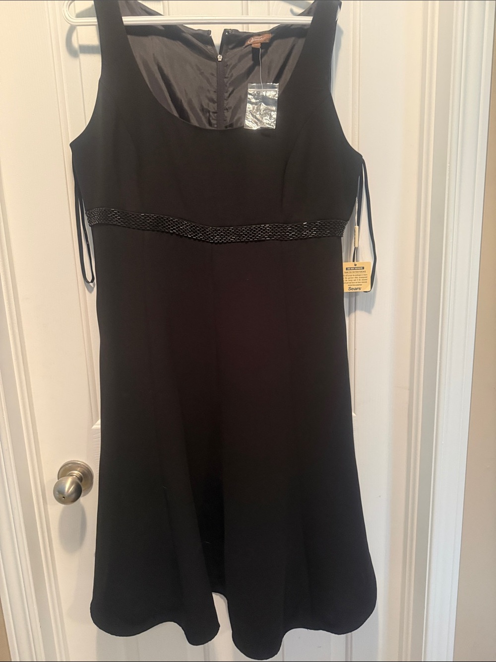 Jessica Black Midi Dress with Waist Detail